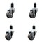Service Caster 3'' SS Gray Poly Wheel Swivel 1-1/2'' Expanding Stem Caster Set, 4PK SCC-SSEX20S314-PPUB-112-4 - alternate 1